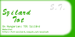 szilard tot business card