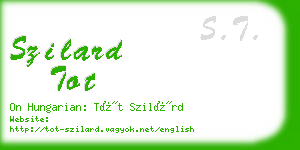 szilard tot business card